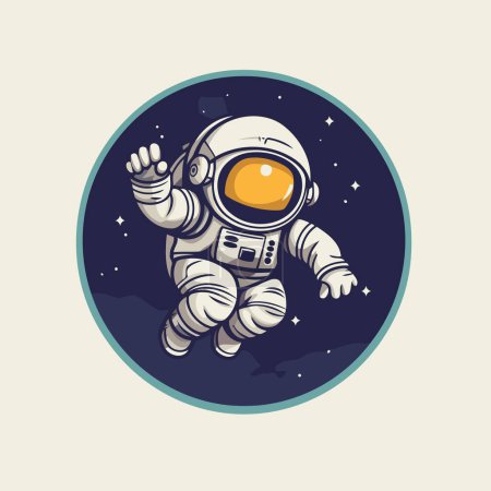 Illustration for Astronaut in space. Vector illustration of astronaut in space. - Royalty Free Image