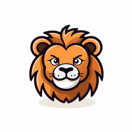 Ilustración de La mascota cabeza de león. Ilustración de vector de cabeza León. mascota cabeza de león - Imagen libre de derechos