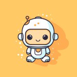 Cute astronaut character. Vector illustration. Cute cartoon style.