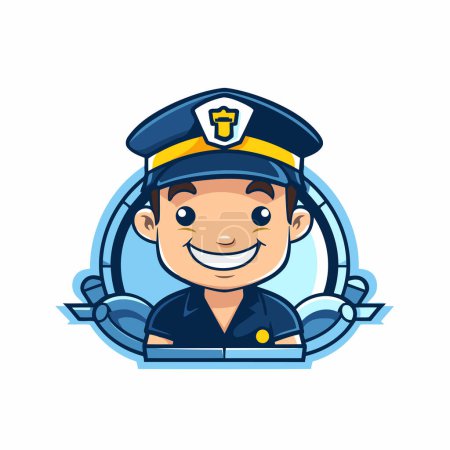 Téléchargez les illustrations : Icône vectorielle du policier. Le policier Avatar. Personnage de bande dessinée policier - en licence libre de droit