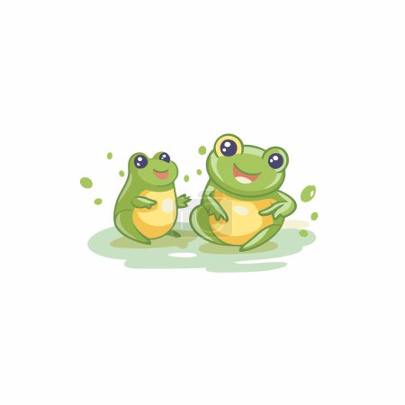 Illustration for Frogs. Vector illustration. Isolated on white background. - Royalty Free Image