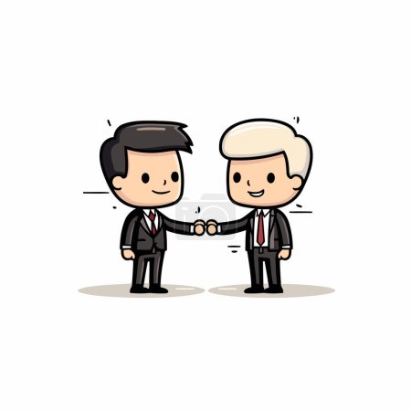 Illustration for Businessman Handshake - Business Concept Cartoon Vector Illustration. EPS10 - Royalty Free Image
