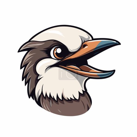 Ilustración de Ilustración de vectores de cabeza de águila aislada sobre fondo blanco. mascota cabeza de águila - Imagen libre de derechos