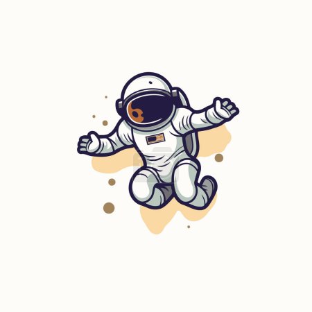 Illustration for Astronaut cartoon character. Vector illustration of a spaceman in space suit. - Royalty Free Image