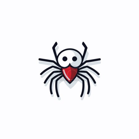 Illustration for Spider icon. Isolated on a white background. Vector illustration. - Royalty Free Image