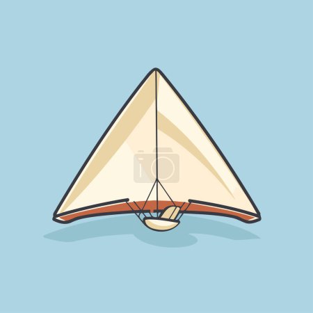 Illustration for Hang glider icon. Vector illustration of a hang glider. - Royalty Free Image