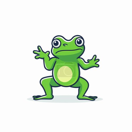 Illustration for Frog. Vector illustration. Isolated on a white background. - Royalty Free Image