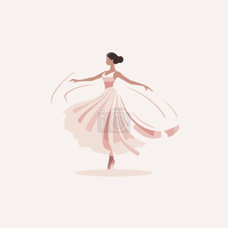 Beautiful ballerina in a tutu. Vector illustration.