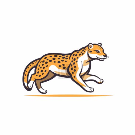 Ilustración de Ilustración vectorial de guepardo. Guepardo salvaje africano. - Imagen libre de derechos