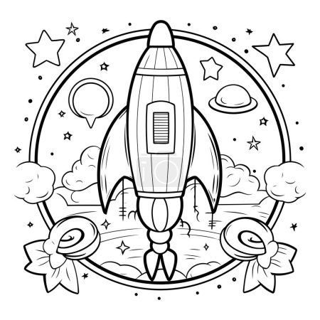 Illustration for Rocket cartoon design. Space futuristic cosmos outside universe and science theme Vector illustration - Royalty Free Image
