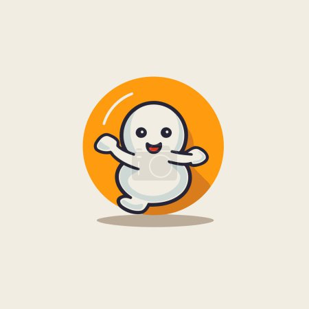 Illustration for Snowman icon. vector illustration. Flat design style eps 10 - Royalty Free Image