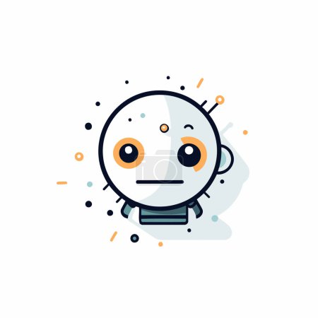 Illustration for Cute cartoon robot character. Vector illustration. Flat design style. - Royalty Free Image