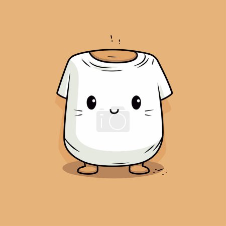 Illustration for Cute white toilet paper roll cartoon character. Vector Illustration. - Royalty Free Image