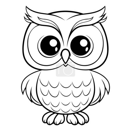 Illustration for Owl Cartoon Mascot Character Vector Illustration. EPS10 - Royalty Free Image