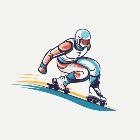 Téléchargez les illustrations : Snowboarder. skieur. illustration vectorielle snowboarder. - en licence libre de droit