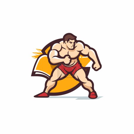 Ilustración de Logotipo de vector de luchador de sumo. Logo de luchador de sumo. Sumo icono luchador - Imagen libre de derechos