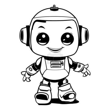 Illustration for Vector illustration of Cute Cartoon Astronaut Character on white background. - Royalty Free Image