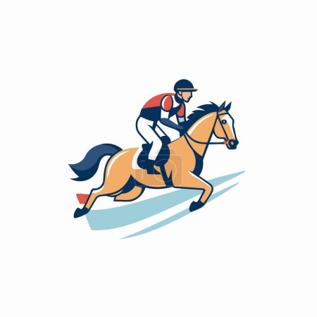 Illustration for Horse racing. equestrian sport icon. Vector illustration. - Royalty Free Image
