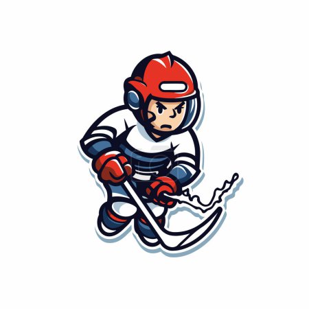 Illustration for Hockey player icon vector Illustration on a white background for web - Royalty Free Image
