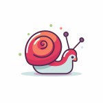 Snail icon. Vector illustration in flat style on white background.
