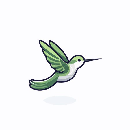 Téléchargez les illustrations : Modèle de conception de logo vecteur colibri. icône Colibri. - en licence libre de droit