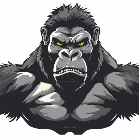 Illustration for Gorilla - vector illustration - isolated on white background - vector - Royalty Free Image