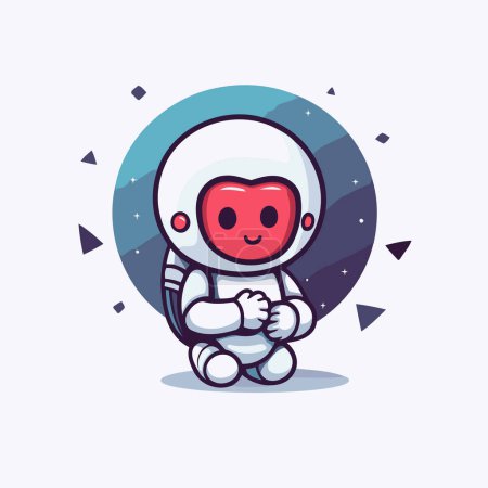 Illustration for Cute cartoon astronaut. Vector illustration. Cute cartoon character. - Royalty Free Image