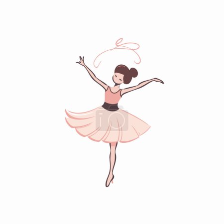 Illustration for Cute ballerina in a tutu. Vector illustration. - Royalty Free Image