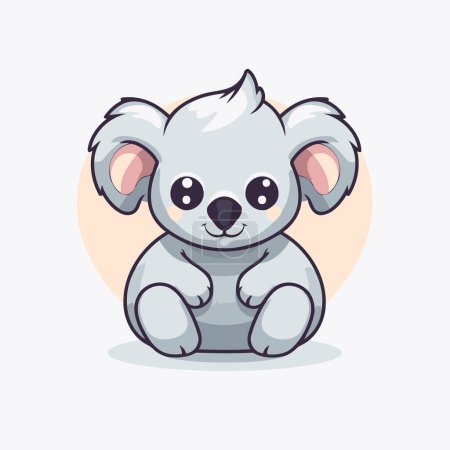 Ilustración de Lindo vector koala ilustración. Lindo personaje de dibujos animados koala. - Imagen libre de derechos