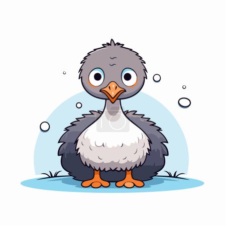 Illustration for Cute little duckling. Vector illustration. Isolated on white background. - Royalty Free Image