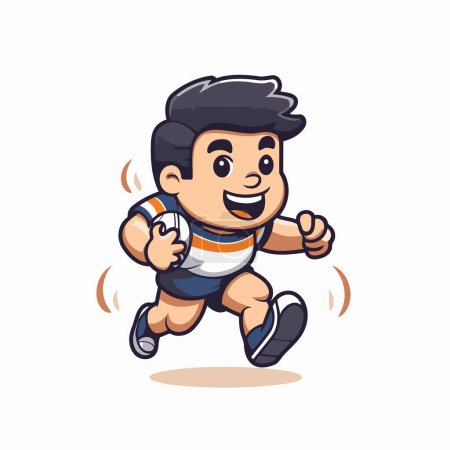 Illustration for Running man cartoon character vector design. Sport and fitness concept design. - Royalty Free Image