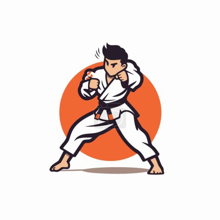 Illustration for Taekwondo. karateial arts. vector illustration - Royalty Free Image