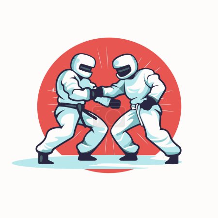 Ilustración de Karate. taekwondo. ilustración vector taekwondo. - Imagen libre de derechos