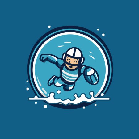 Water scuba diver logo. Water scuba diving vector logo.