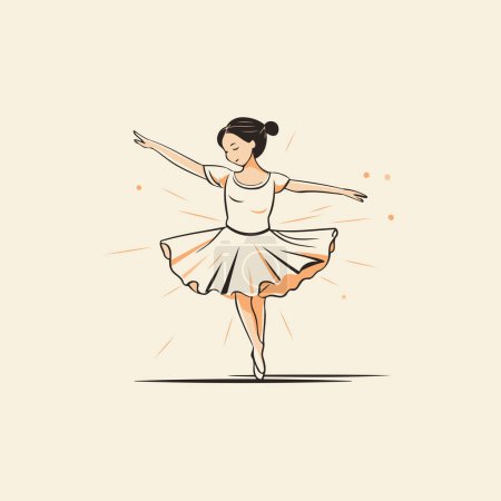 Ballerina in a ballerina costume. Vector illustration.