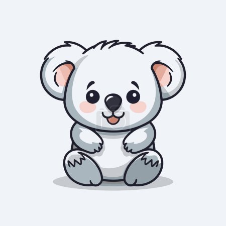 Illustration for Cute koala cartoon. Animal character design. Vector illustration. - Royalty Free Image