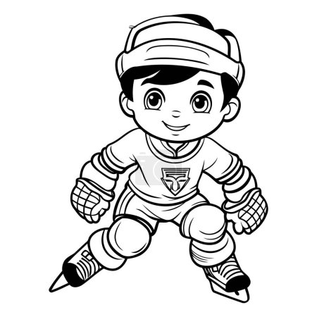 Illustration for Baseball Player Mascot. Vector illustration ready for vinyl cutting. - Royalty Free Image