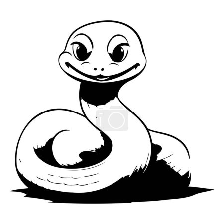 Illustration for Cute snake on a white background. vector illustration. eps - Royalty Free Image