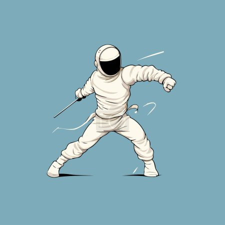 Illustration for Astronaut in a spacesuit. Vector illustration of an astronaut. - Royalty Free Image