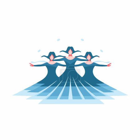 Illustration for Swimming Pool Icon. Flat Color Design. Vector Illustration. - Royalty Free Image