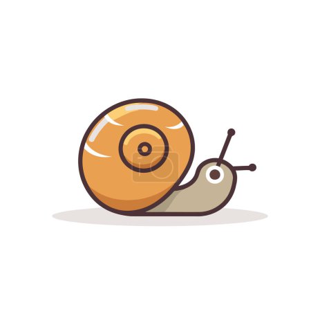 Ilustración de Icono de caracol. Ilustración de dibujos animados del icono de vector de caracol para el diseño web - Imagen libre de derechos