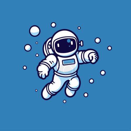 Téléchargez les illustrations : Astronaute dans l'espace. Illustration vectorielle en style plat
. - en licence libre de droit