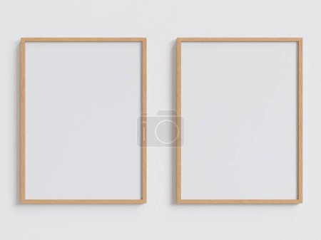 Photo for Frame for mockup on white wall - Royalty Free Image