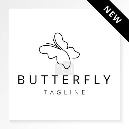 Téléchargez les illustrations : Logo papillon beauté isolé sur fond blanc - en licence libre de droit