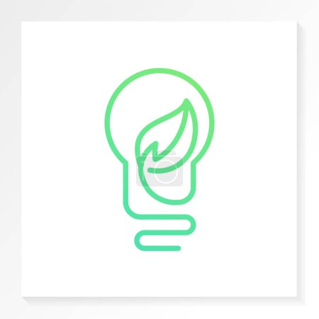 Illustration for Energy saving logo icon with green leaf. Symbol of life efficiency. - Royalty Free Image