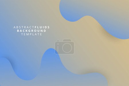 Illustration for Dynamic Fluidity with light yellow color, Abstract Background template - Royalty Free Image