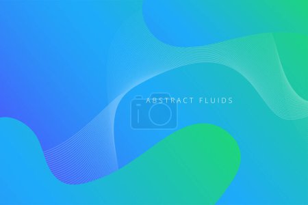 Illustration for Dynamic Fluidity with vibrant color, Abstract Background template - Royalty Free Image