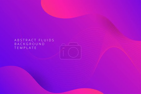 Illustration for Dynamic Fluidity with purple color, Abstract Background template - Royalty Free Image