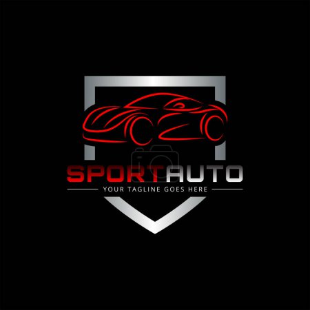 Illustration for Car auto sport logo template - Royalty Free Image