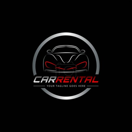 Illustration for Car rental auto logo template - Royalty Free Image